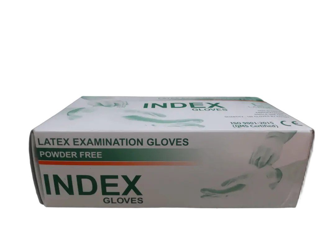 قفازات فحص طبية – INDEX Latex Examination Gloves  (xs)